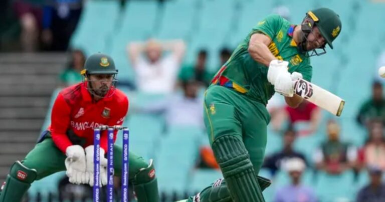 Riley Rousseau's century helped South Africa beat Bangladesh by a huge margin of 104 runs