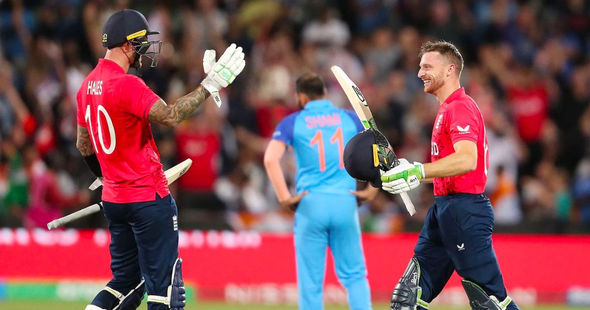 England beat India by 10 wickets with the partnership of Alex Hales and Jos Buttler