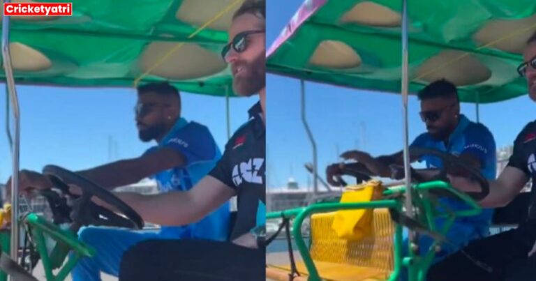 Hardik Pandya and Kane Williamson were seen riding a crocodile bike in Wellington, video went viral