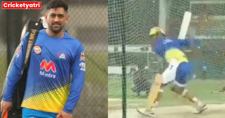 Before IPL 2023, Dhoni was seen hitting big shots in the nets, video went viral on social media