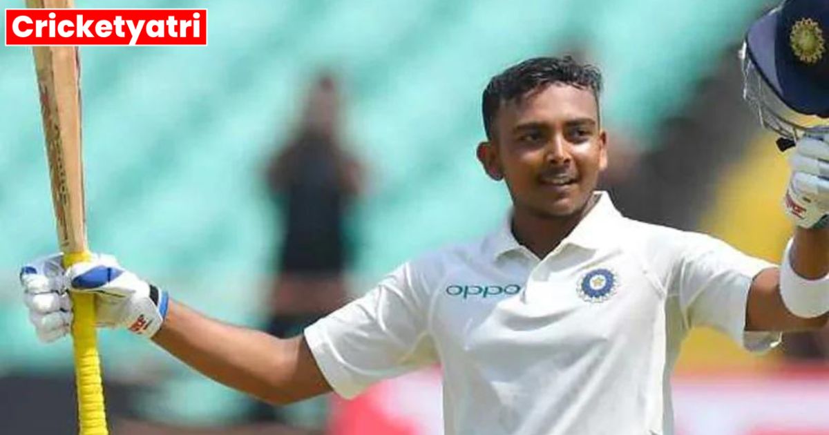 Prithvi Shaw gave a befitting reply to BCCI