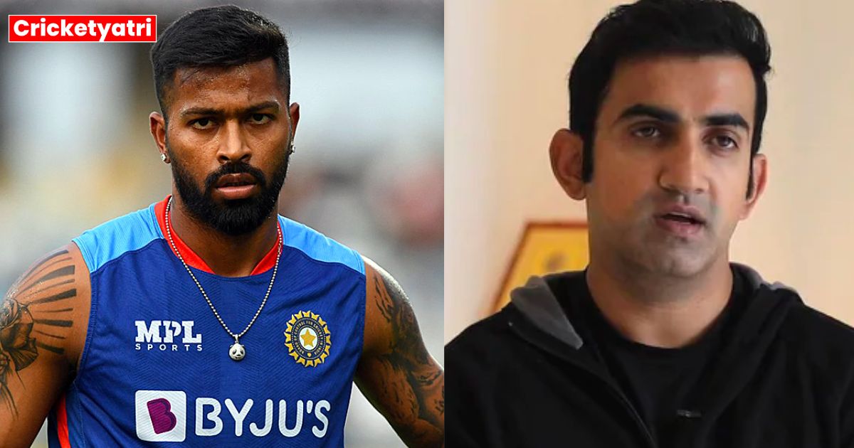 Former captain Gautam Gambhir criticized Hardik Pandya for not getting Chahal to complete four overs