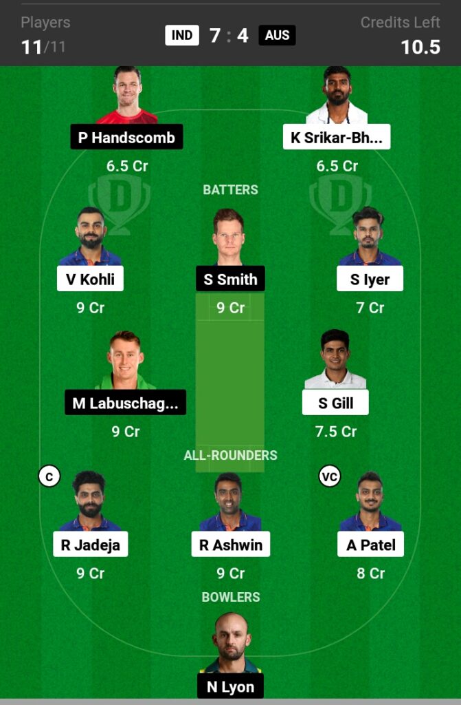 IND vs AUS Dream11 Prediction in Hindi