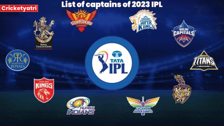 List of captains of 2023 IPL