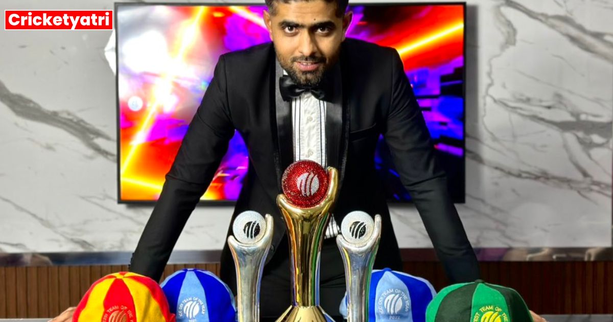 Pakistan captain Babar Azam shared special pictures with the awards received from ICC