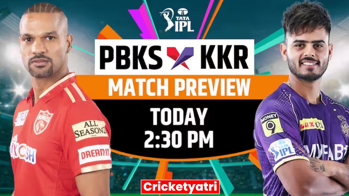 PBKS vs KKR Live Score in Hindi