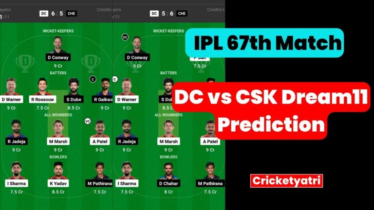 DC vs CSK Dream11 Prediction in Hindi