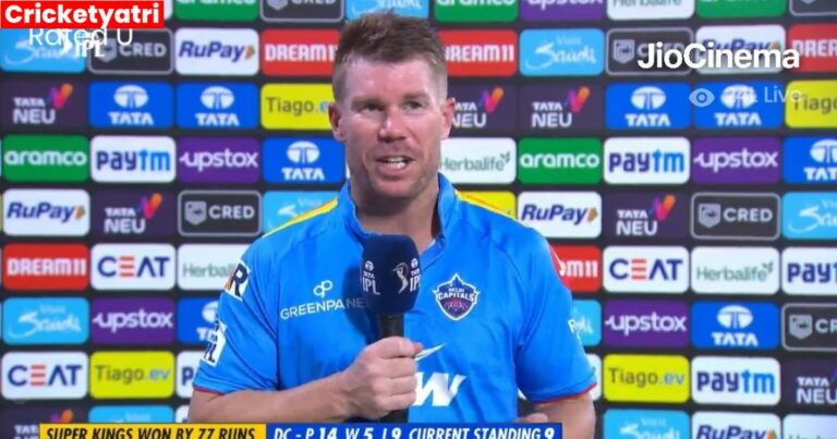 David Warner ने CSK से हार के बाद बताया IPL 2024 का मास्टर प्लान