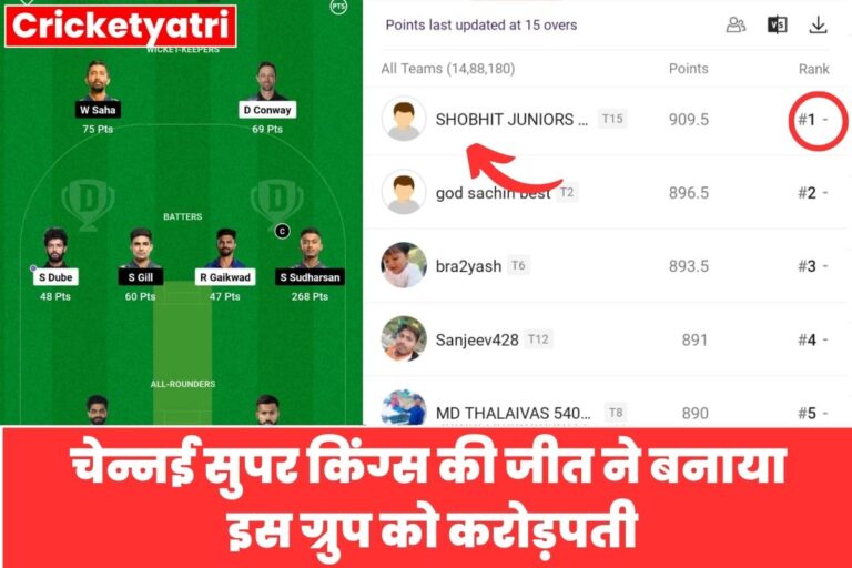 Dream 11 Winner 30 May