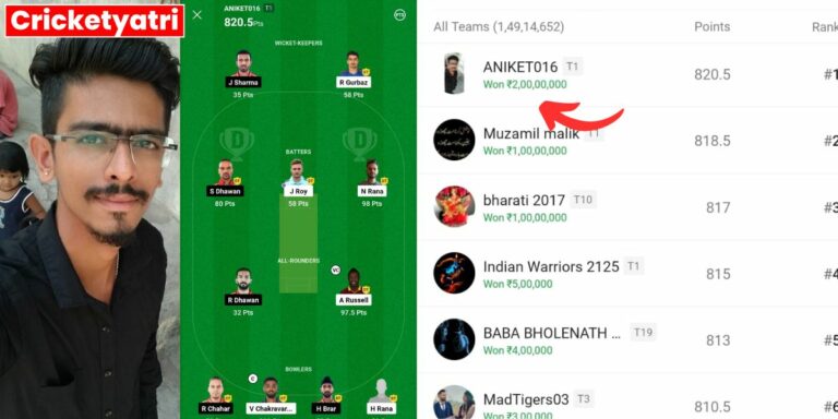 Dream 11 Winner 8 May