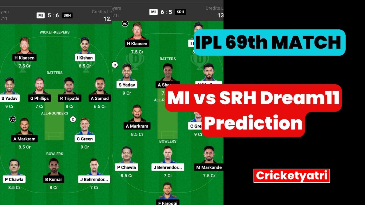 MI vs SRH Dream11 Prediction in Hindi