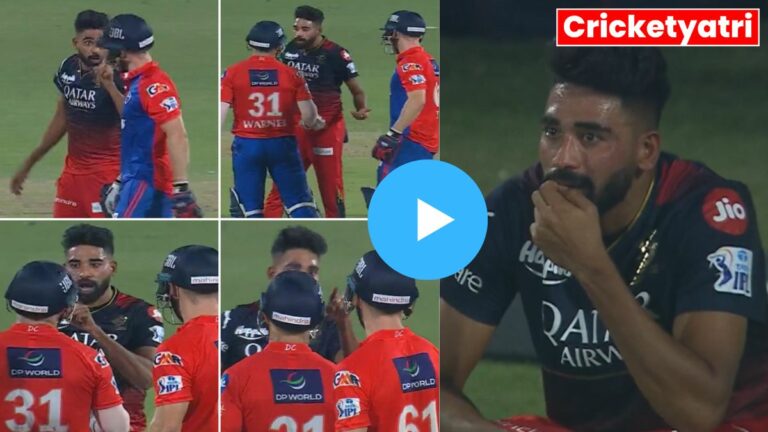 Mohammed Siraj was stunned by two consecutive sixes