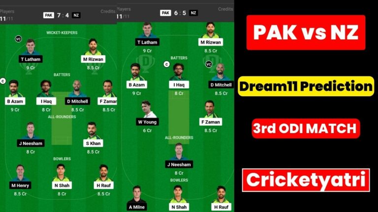 PAK vs NZ Dream11 Prediction in Hindi