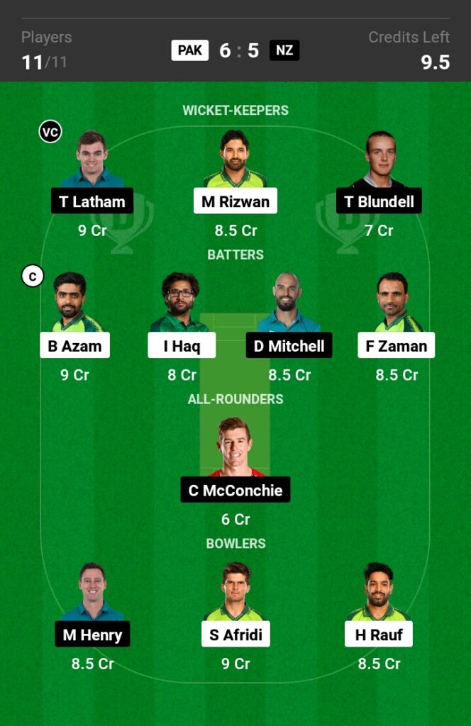 PAK vs NZ Dream11 Prediction in Hindi