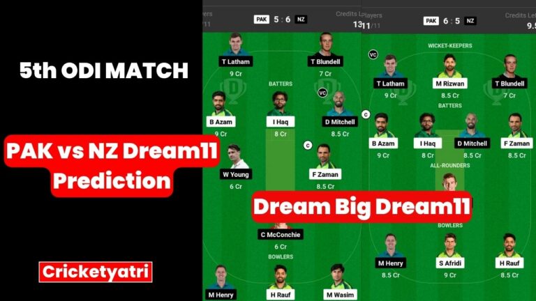 PAK vs NZ Dream11 Prediction in Hindi