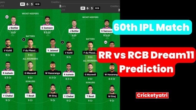 RR vs RCB Dream11 Prediction in Hindi