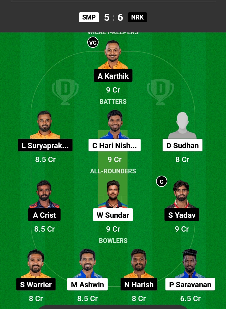 SMP vs NRK Dream11 Prediction in Hindi