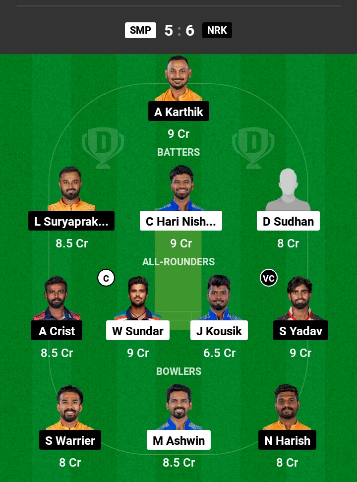 SMP vs NRK Dream11 Prediction in Hindi