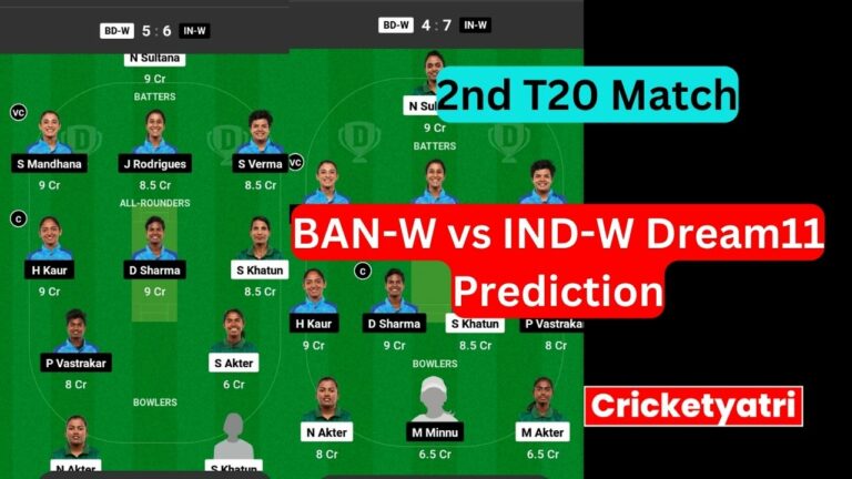 BAN-W vs IND-W Dream11 Prediction in Hindi