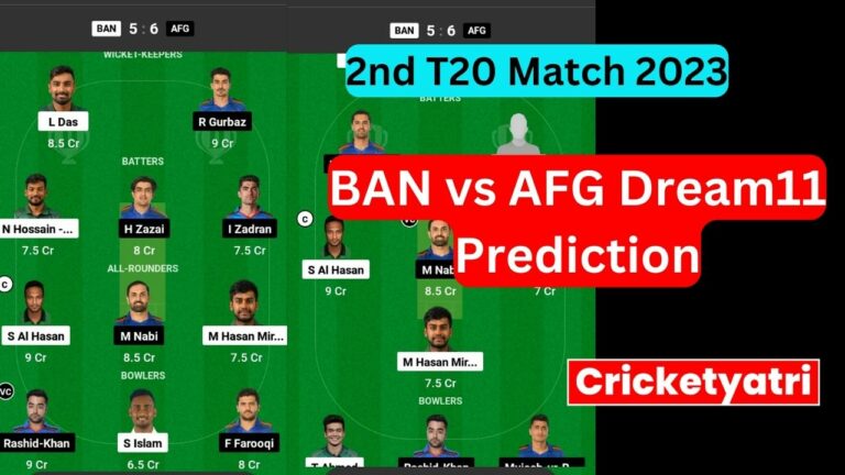 BAN vs AFG Dream11 Prediction in Hindi