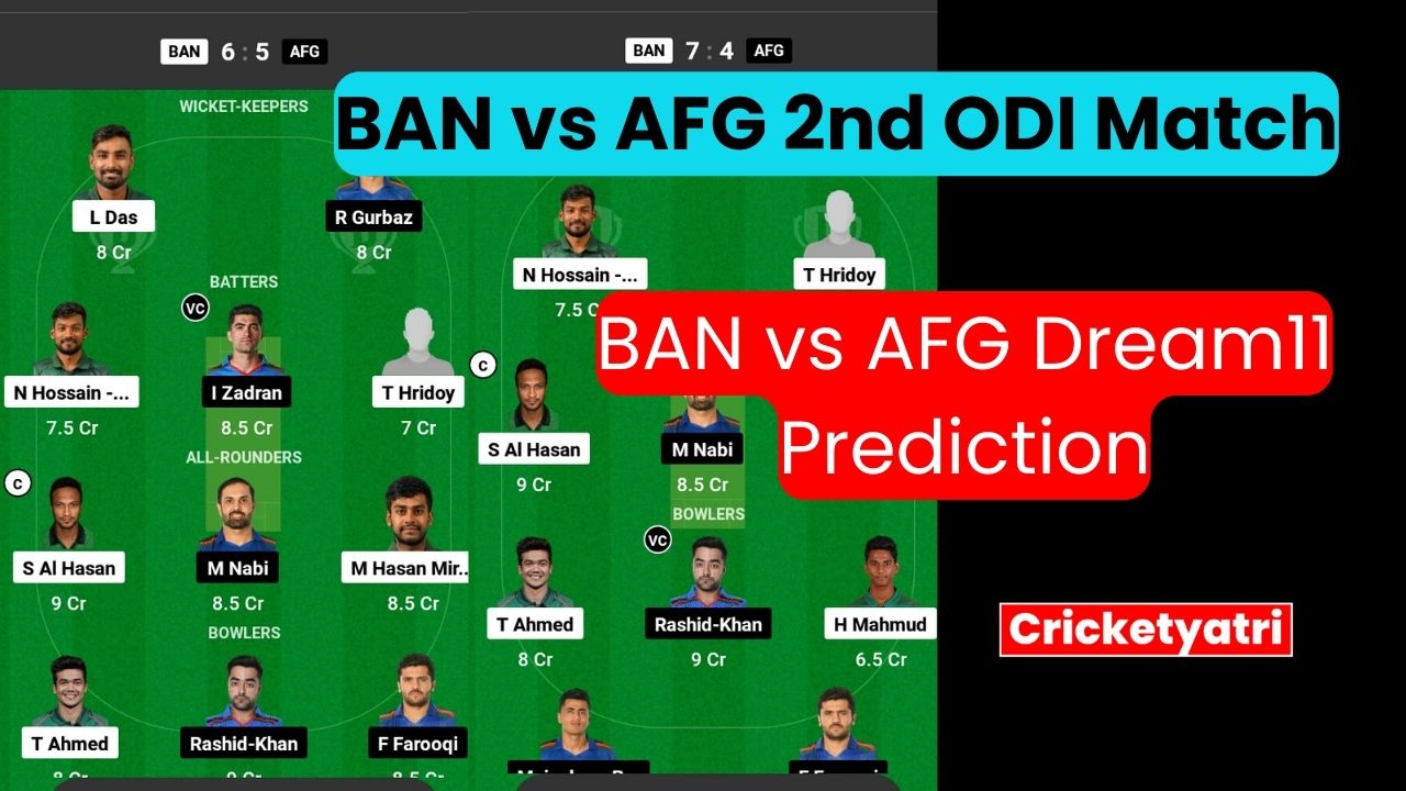 BAN vs AFG Dream11 Prediction in Hindi