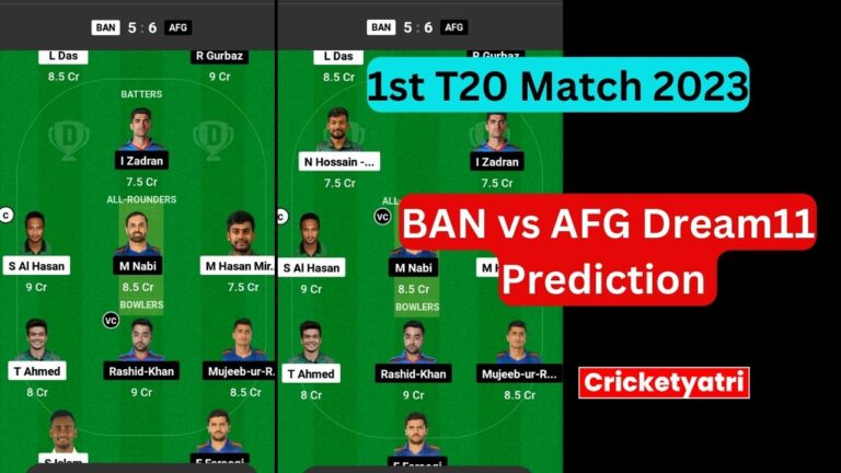 BAN vs AFG Dream11 Prediction in Hindi