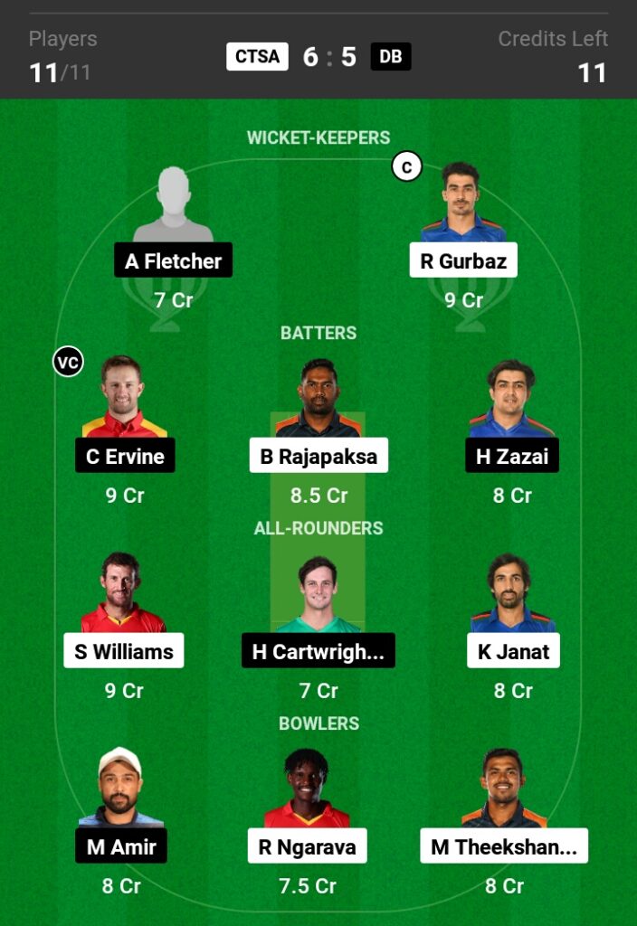 CTSA vs DB Dream11 Prediction in Hindi