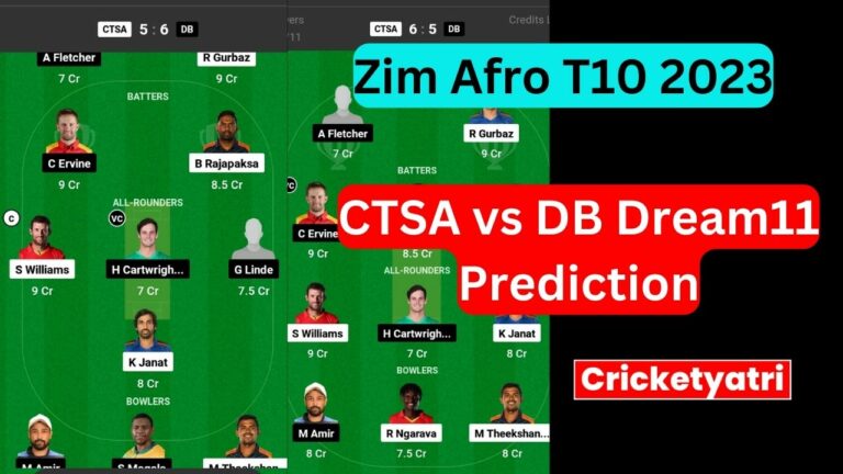 CTSA vs DB Dream11 Prediction in Hindi