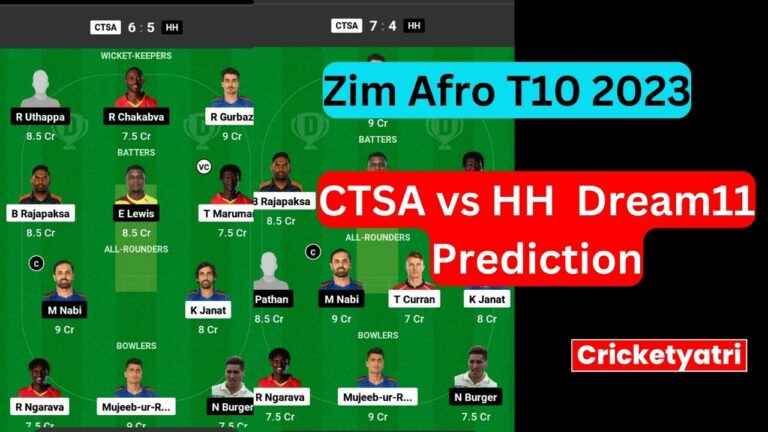 CTSA vs HH  Dream11 Prediction in Hindi