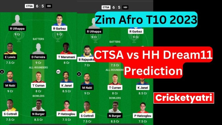 CTSA vs HH Dream11 Prediction in Hindi