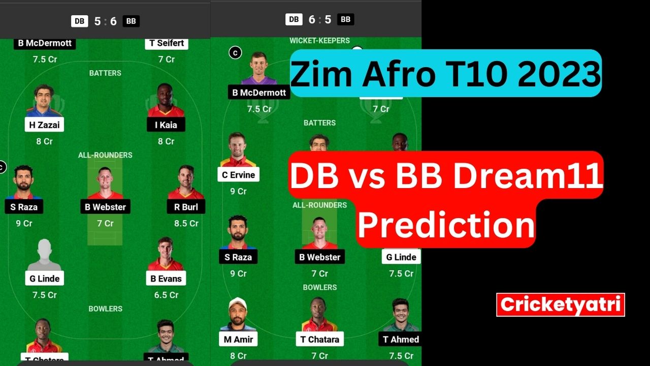 DB vs BB Dream11 Prediction in Hindi