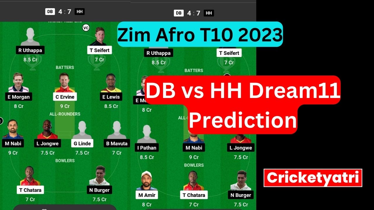 DB vs HH Dream11 Prediction in Hindi