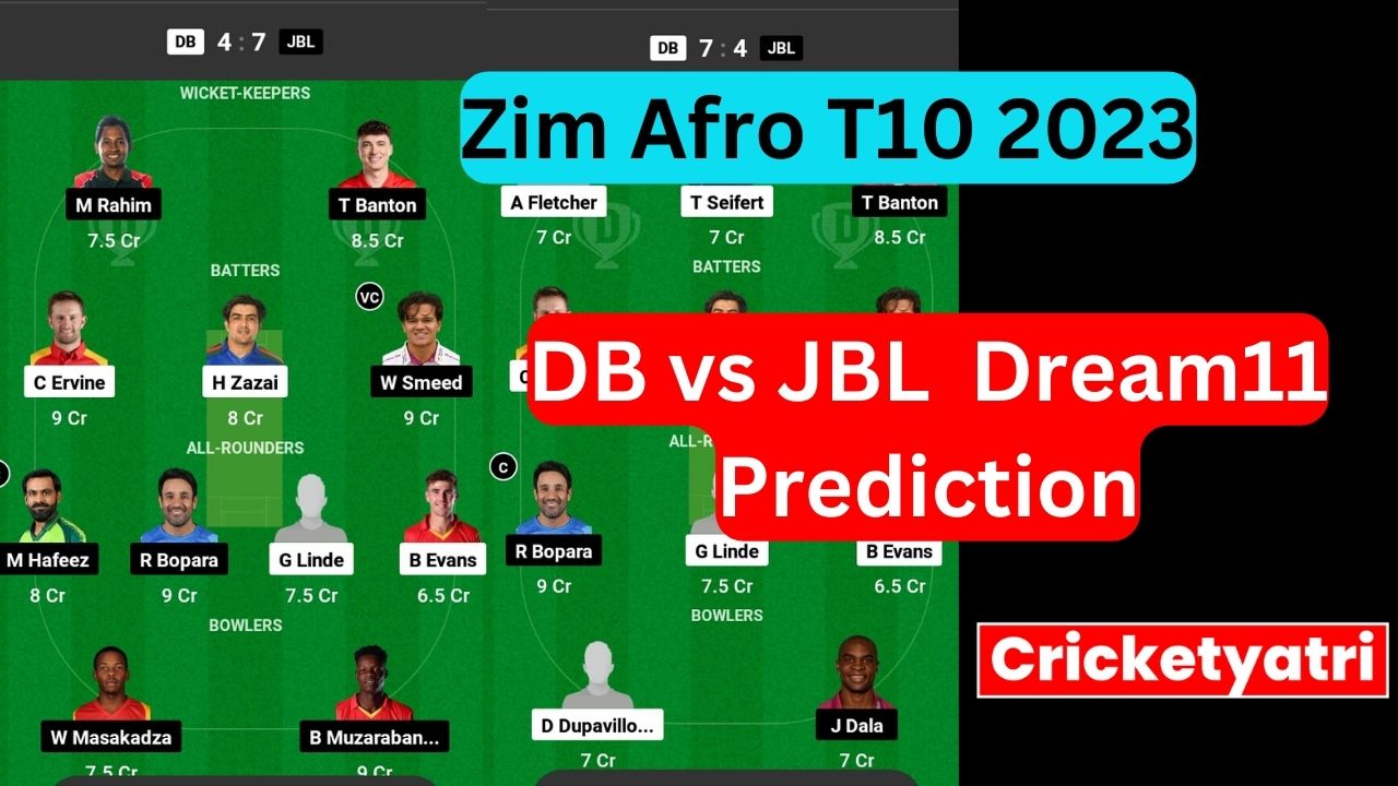 DB vs JBL Dream11 Prediction in Hindi