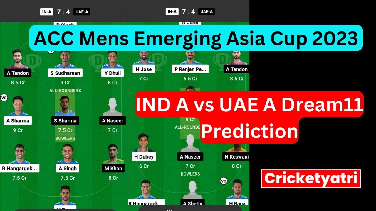 IND A vs UAE A Dream11 Prediction in Hindi