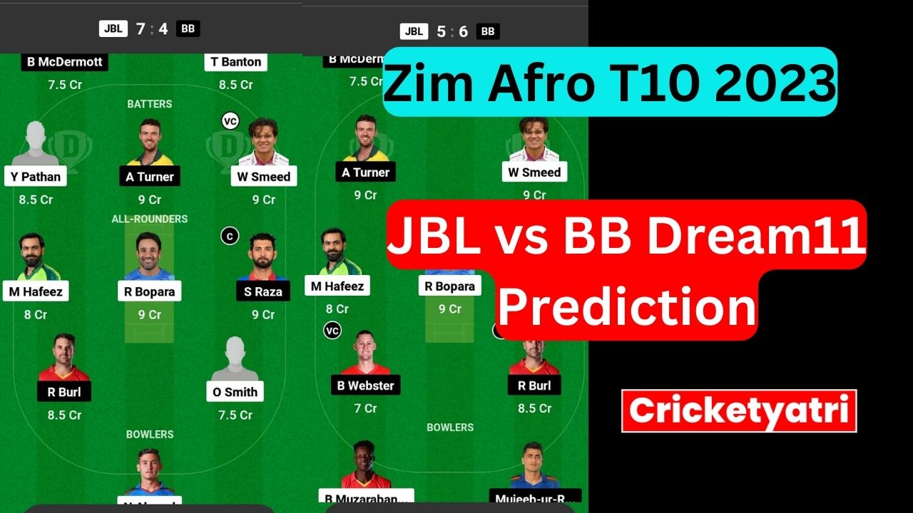 JBL vs BB Dream11 Prediction in Hindi