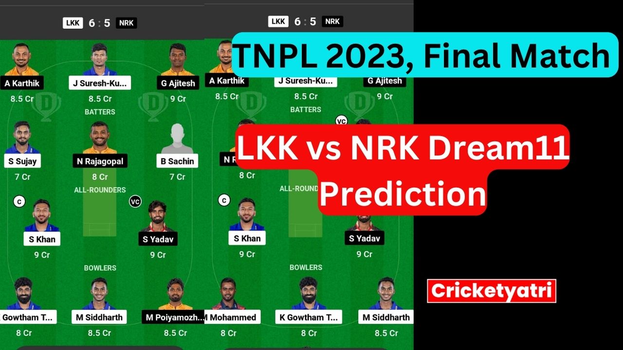 LKK vs NRK Dream11 Prediction in Hindi