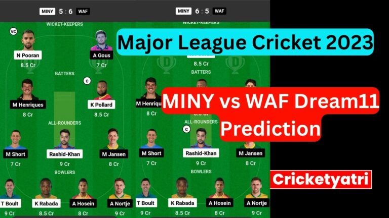 MINY vs WAF Dream11 Prediction in Hindi