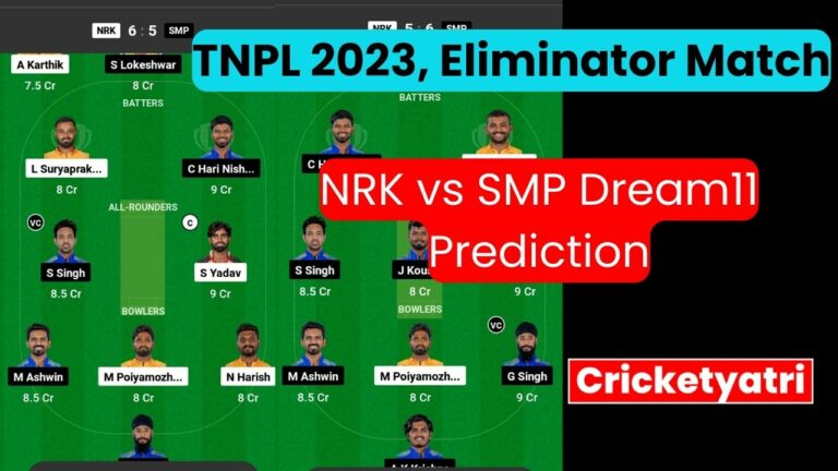 NRK vs SMP Dream11 Prediction in Hindi