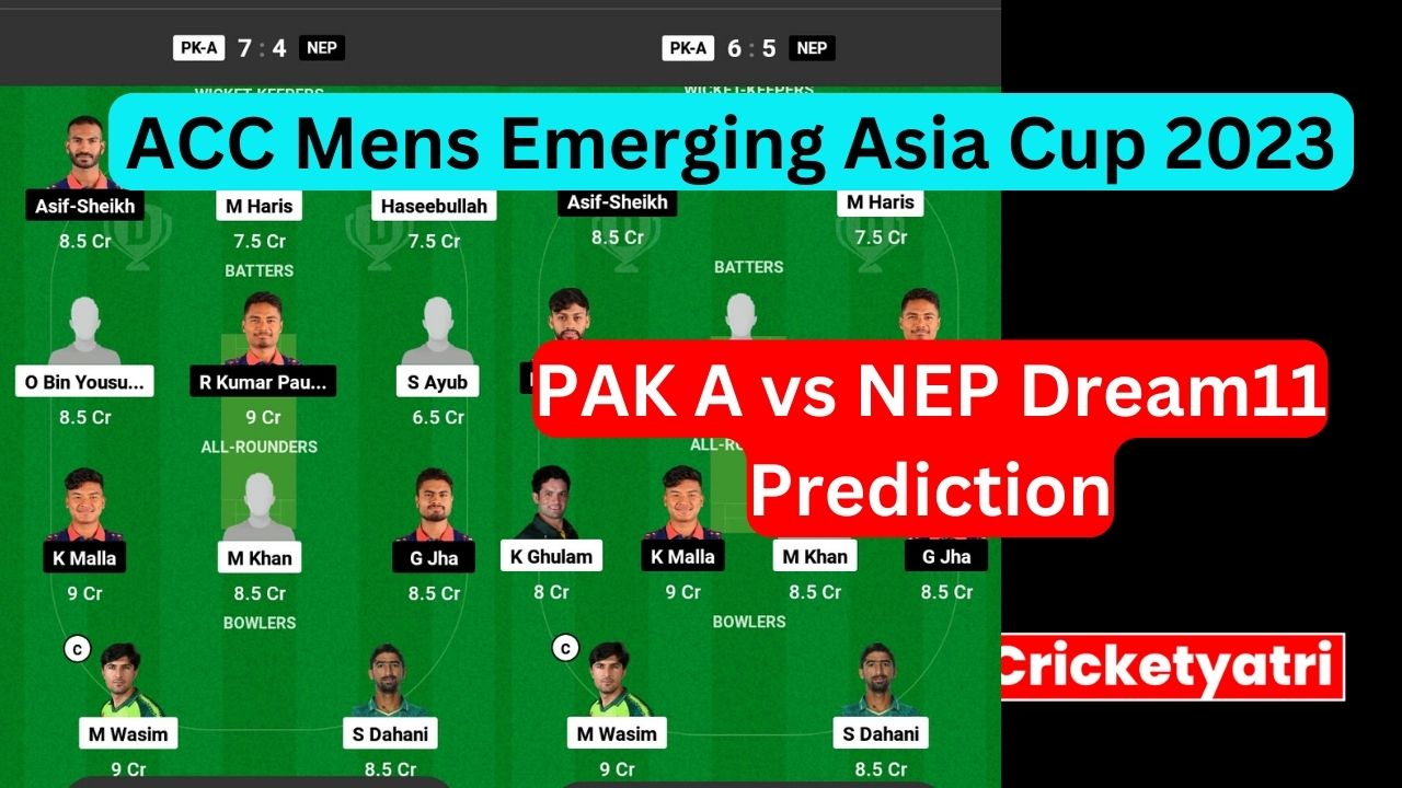 PAK A vs NEP Dream11 Prediction in Hindi