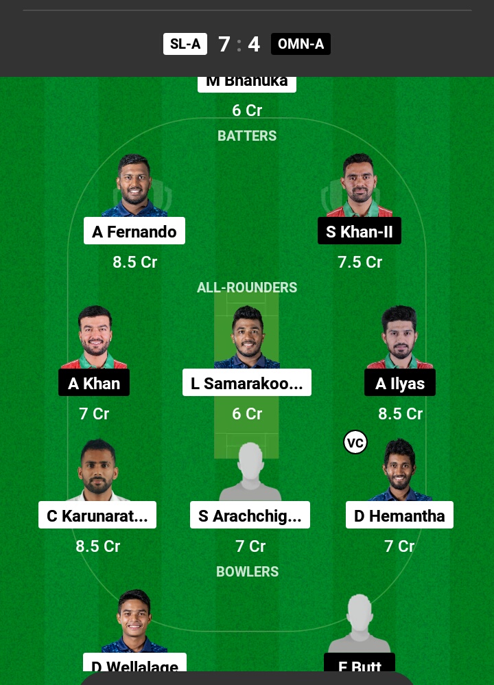 SL A vs OMN A Dream11 Prediction in Hindi