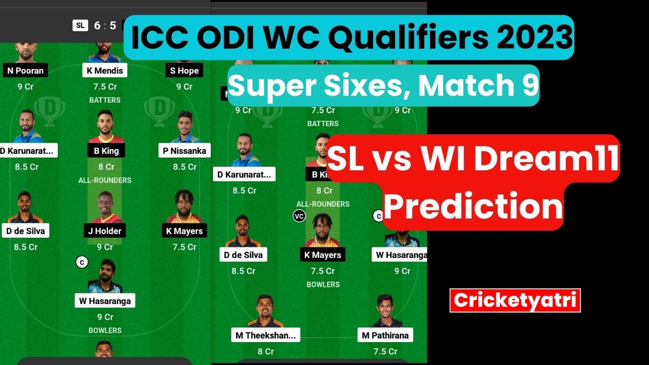 SL vs WI Dream11 Prediction in Hindi