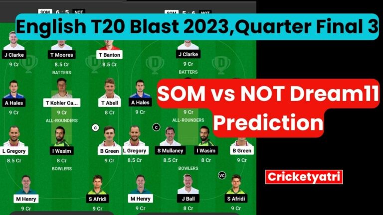 SOM vs NOT Dream11 Prediction in Hindi