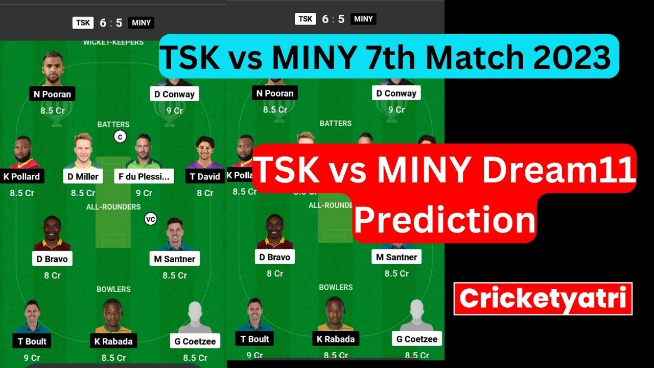 TSK vs MINY Dream11 Prediction in Hindi