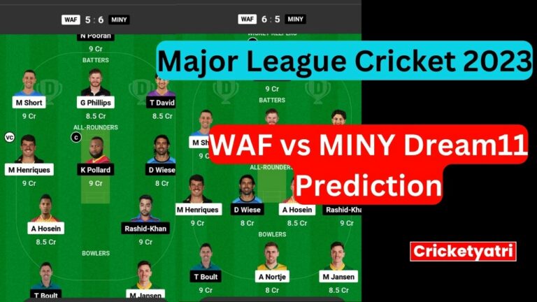 WAF vs MINY Dream11 Prediction in Hindi