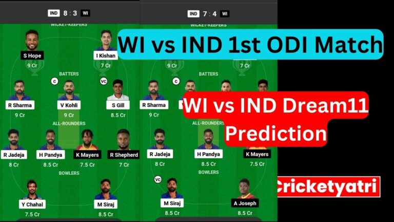 WI vs IND Dream11 Prediction in Hindi