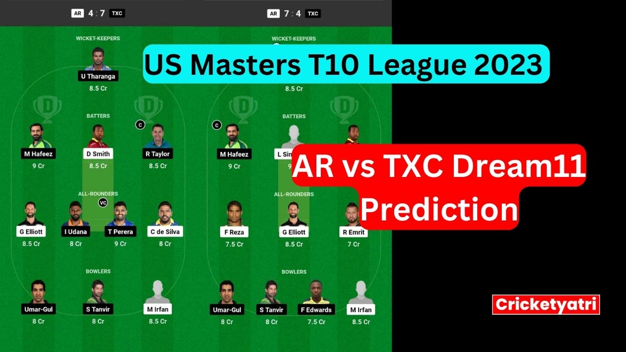 AR vs TXC Dream11