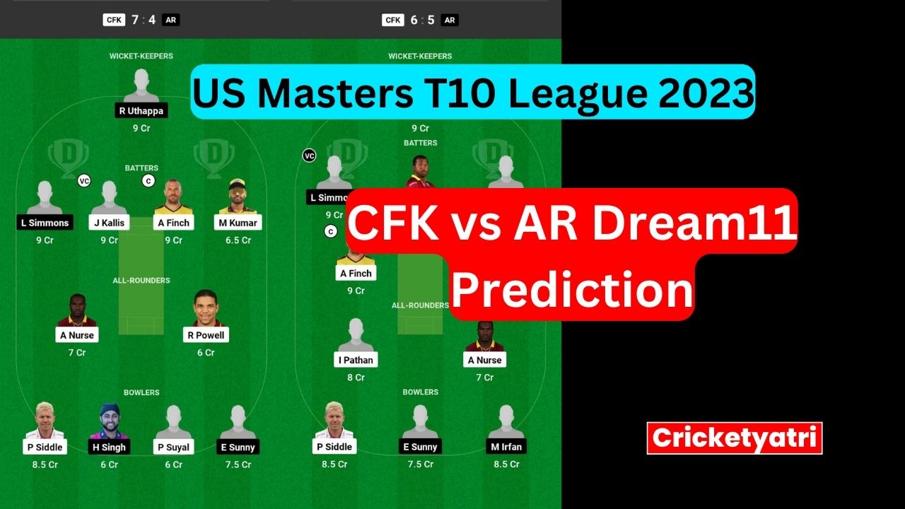 CFK vs AR Dream11