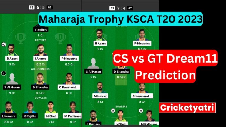 CS vs GT Dream11 Prediction in Hindi