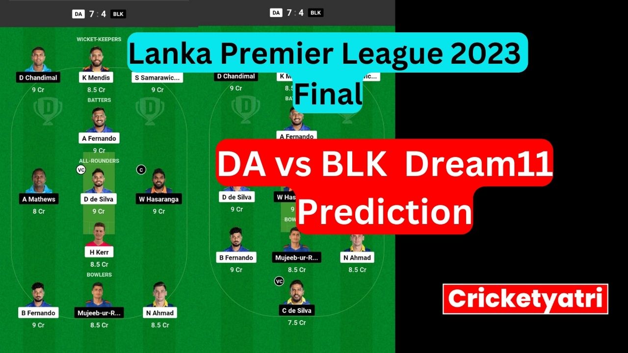 DA vs BLK Dream11