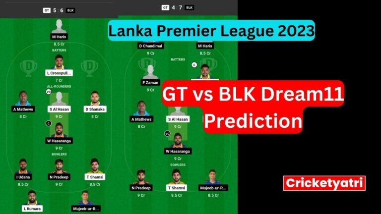 GT vs BLK Dream11